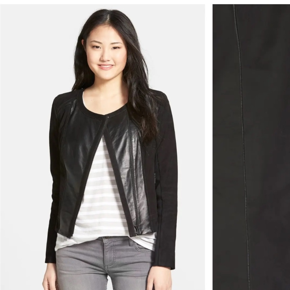 Halogen Suede And Leather Jacket - image 1